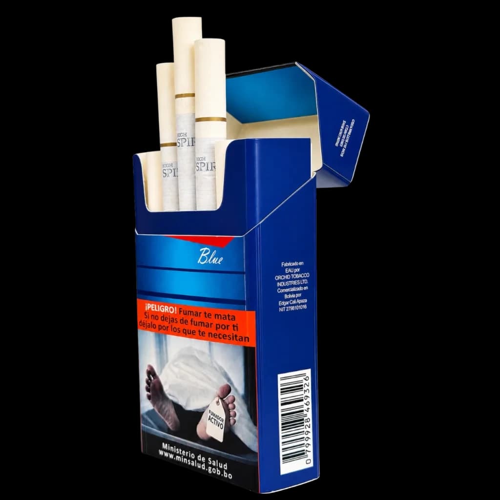 High Spirit Blue cigarette pack