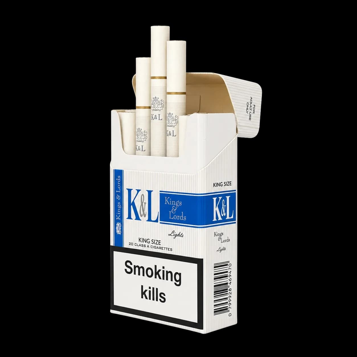 K&L Blue cigarette pack